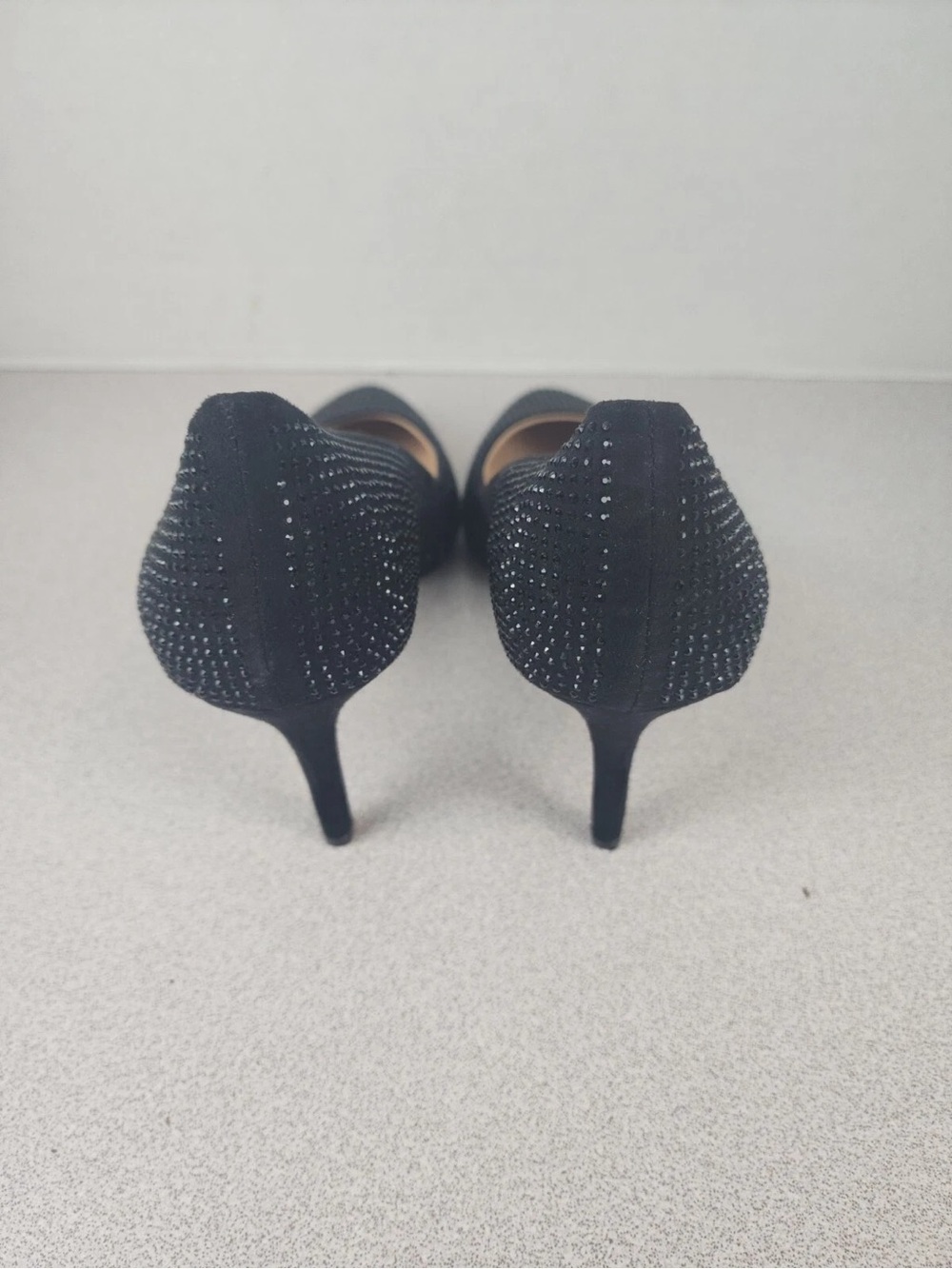 INC International Concepts Black Crystal Pointed-Toe Pumps - Picture 4 of 8